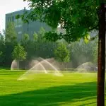automatic watering system keeping the garden hydrated